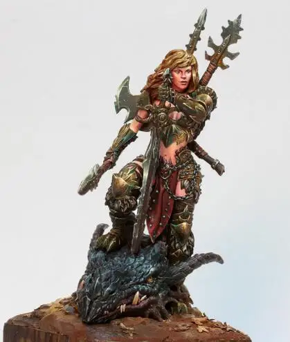 1/24 75 мм древняя женщина воин Охотница игрушка модель смолы миниатюрная фигурка