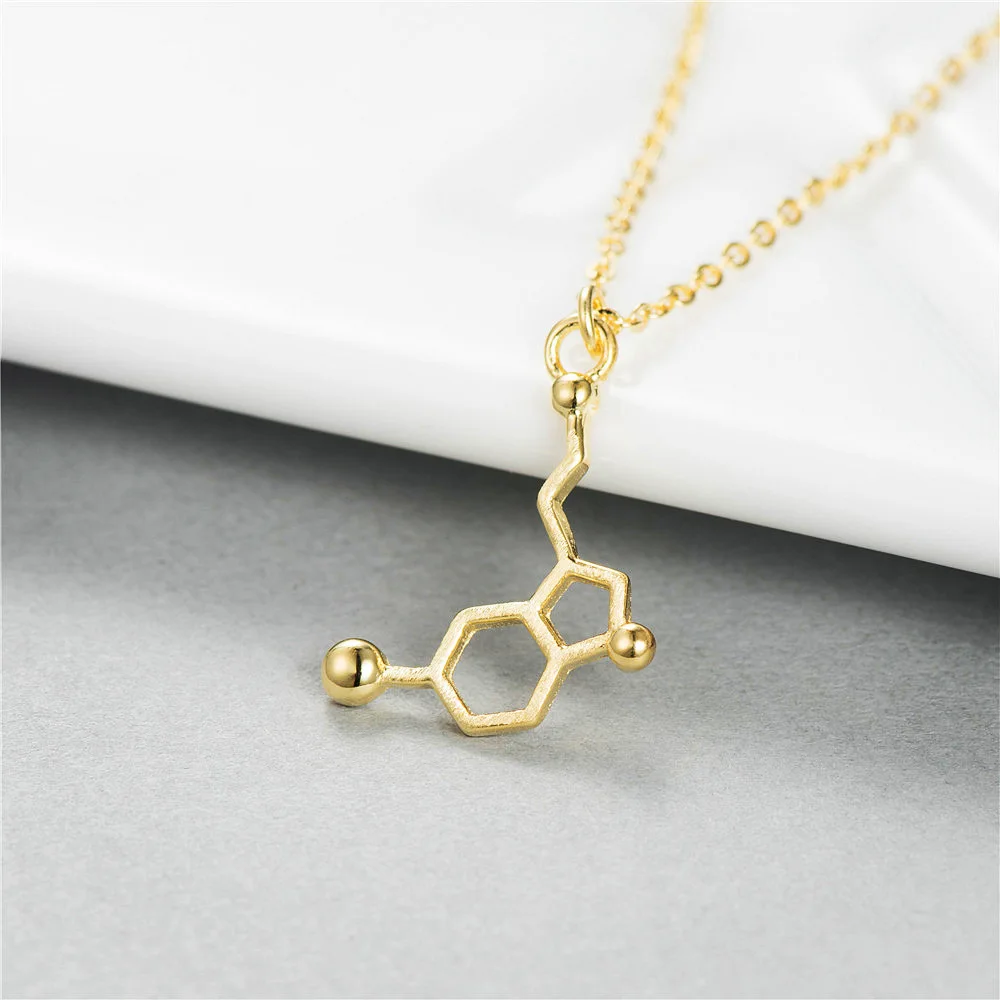 S92 ожерелье из твердого стерлингового серебра SIL Biochemistry Serotonin с подвеской A2812 |