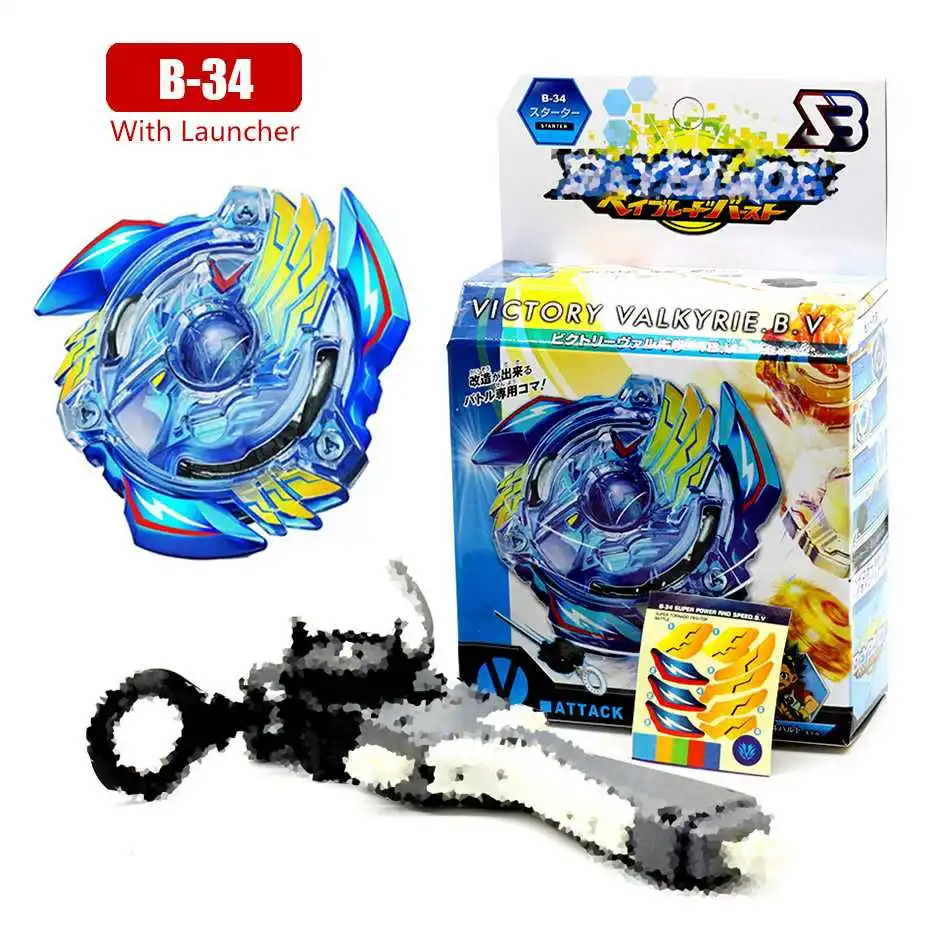 B-34 Bey blade Burst Toys B82, без пускового устройства и коробки, колышки, металлический сплав, волчок, Bey Blade Blades Toy Bayblade - Цвет: B-34