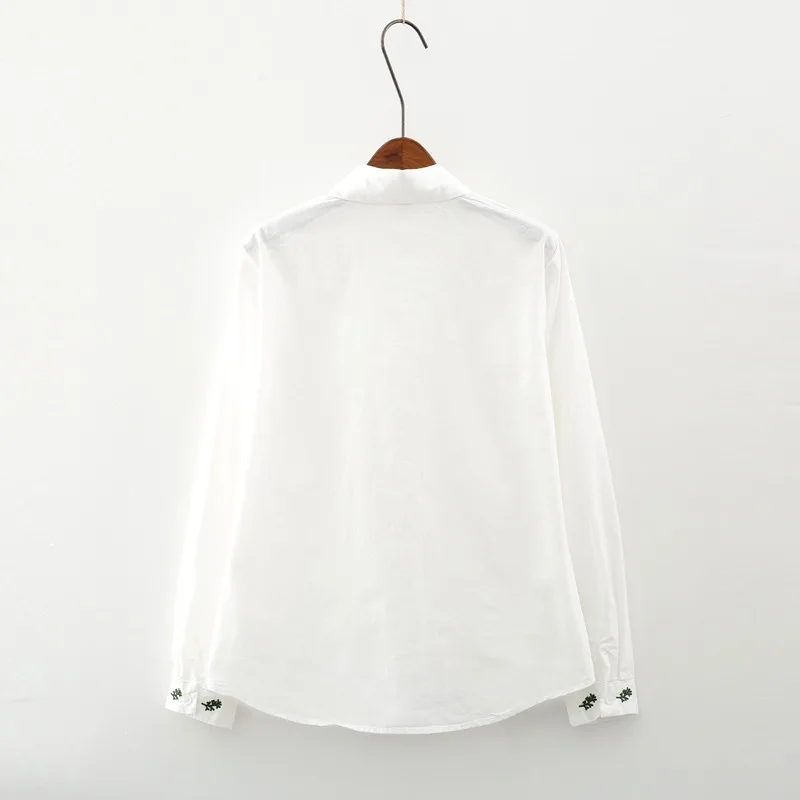 Женская рубашка с длинным рукавом белая синяя рисунком|sleeve shirt|long sleeve shirtblue shirt |