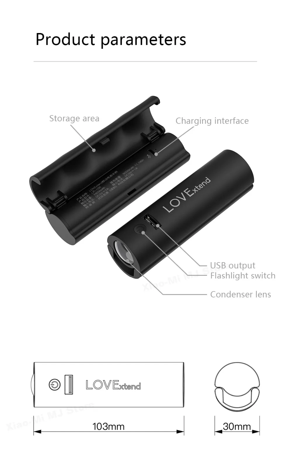 Xiaomi Youle Life LOVExtend многофункциональная ручка для мобильного телефона компактный фонарик портативная ручка фонарика для аварийного питания