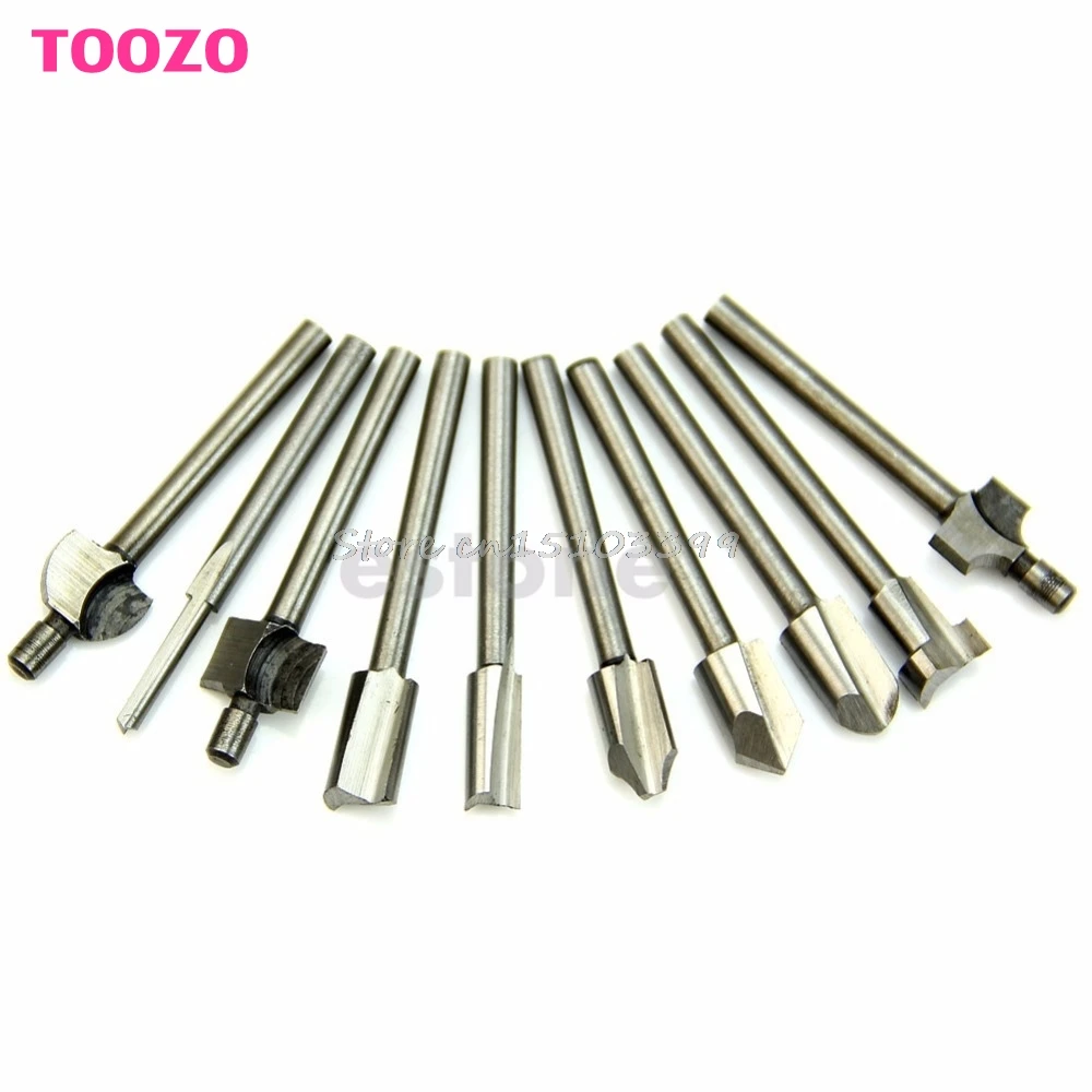 Фасонные фрезы HSS дерева фреза подходит для вращающихся инструментов Dremel набор 10
