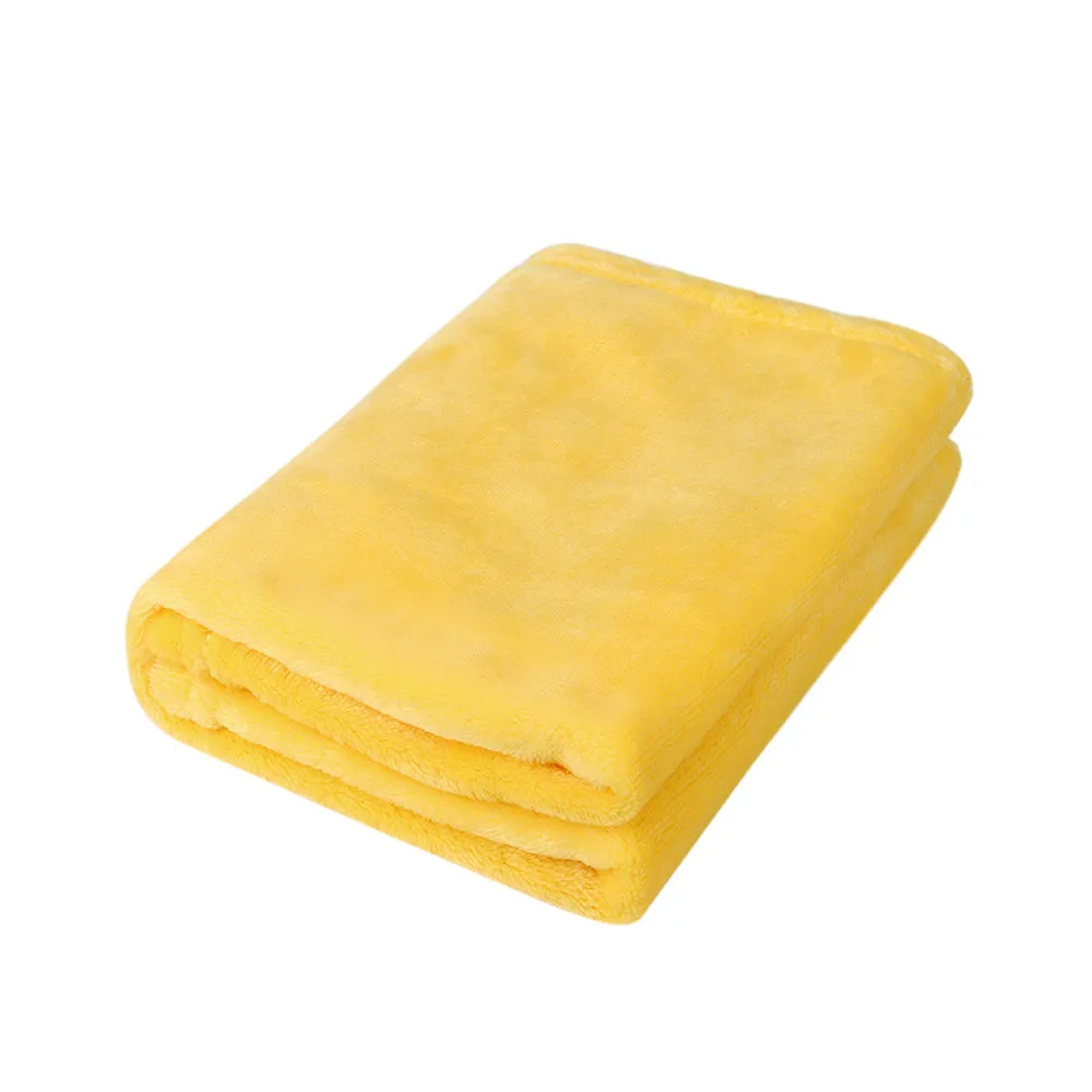Yellow Модное мягкое детское одеяло 45X65 см, теплые коралловые клетчатые пледы, Фланелевое теплое одеяло, бархатное микро плюшевое Флисовое одеяло - Цвет: Yellow