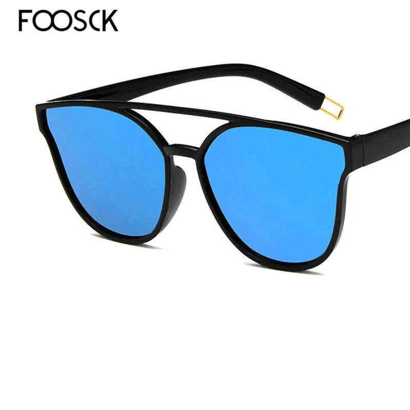 FOOSCK Топ Модные Новые брендовые дизайнерские тренды плоские черные пилотные