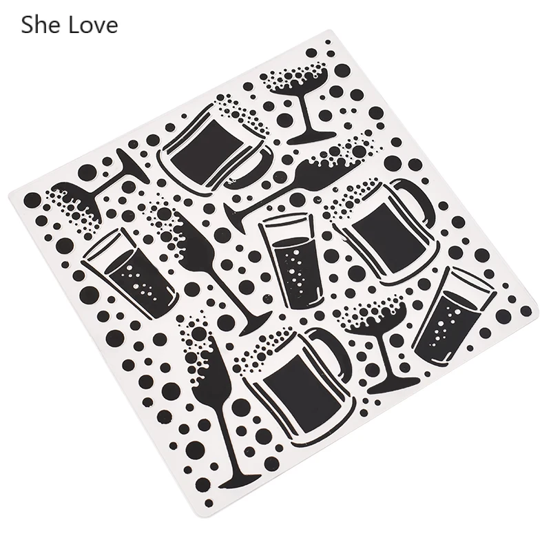 6 She Love Heart, морская звезда, пластиковая папка для тиснения, для изготовления открыток, скрапбук, сделай сам, альбом, пластиковый шаблон, штамп, украшение - Цвет: 6
