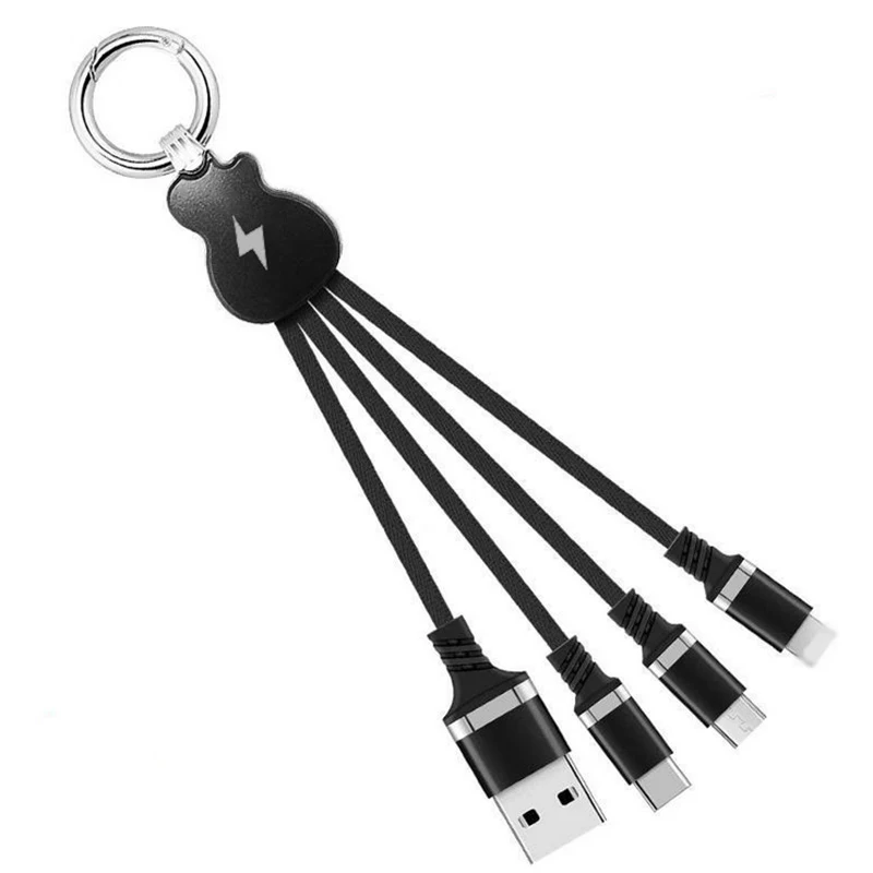Красивая гитара Мульти 3 в 1 Usb кабель гитара дизайн брелок синхронизации данных линия для samsung Iphone Android