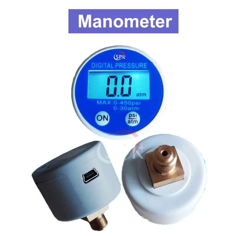 Манометр на батарейках с резьбой 1/8 40 мм 5 В psi RS232 USB | Инструменты