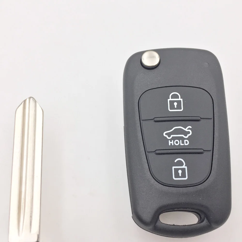 3button right blade Cocolockey складной дистанционный ключ для hyundai I30 IX35 Kia K2 K5 3 кнопки записи Fob Авто Запчасти для авто без логотипа - Количество кнопок: 3button right blade