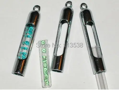 100 компл./лот diy лазерной трубки Заполняемые металлический медальон Стекло Клетка