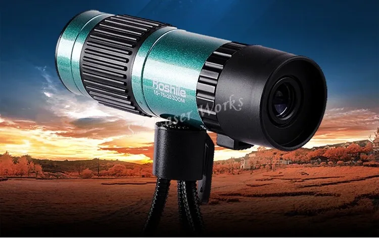 Boshile дорожный бинокль 15-75x25 HD гибкий фокус высокая мощность мини монокуляр зум телескоп для кемпинга