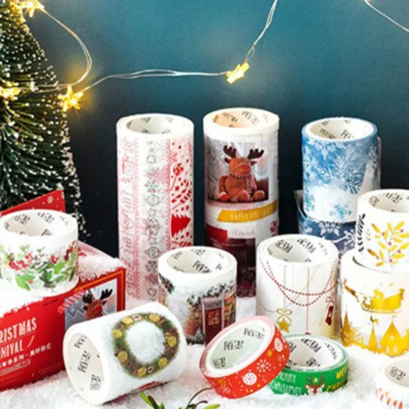 Васи клейкие Ленты Kawaii Merry Рождество DIY Бумага маскирования клейкие ленты декоративные клейкие ленты S Скрапбукинг наклейки