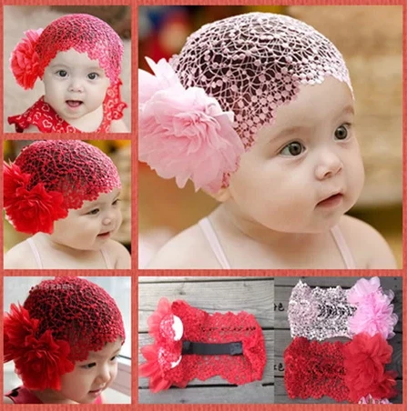 

1 PCS/Lot Toddlers Girls Kids Lace Hat Big Flowers Hat Sewing Kids Cap Hats Headband 3 Colors Drop Shipping A090,1