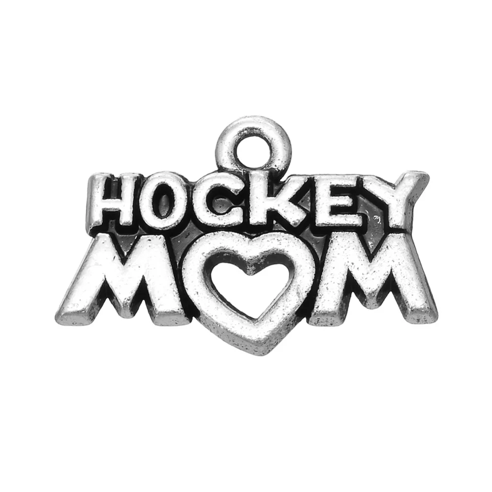 Новый стиль 50 шт. много посеребренные хоккей мама спорт очарование|sport quality|sports