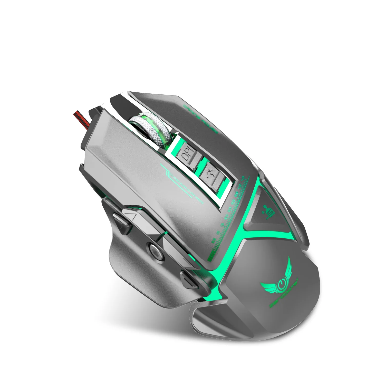 ZERODATE USB Проводная эргономичная мышь 3200 dpi Регулируемая Механическая мышь Beetle Креативные 3D Игровые мыши RGB прохладная подсветка Ночная