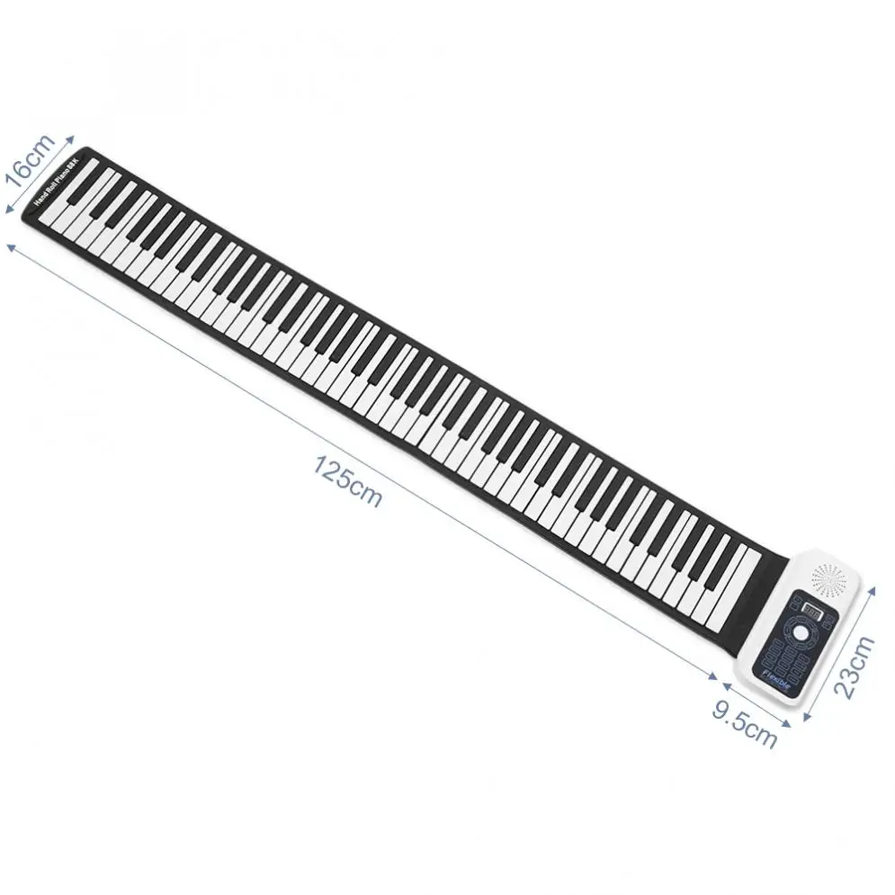 88 клавиш USB MIDI рулонное пианино портативная электронная силиконовая Гибкая клавиатура орган встроенный динамик с сустейной педалью