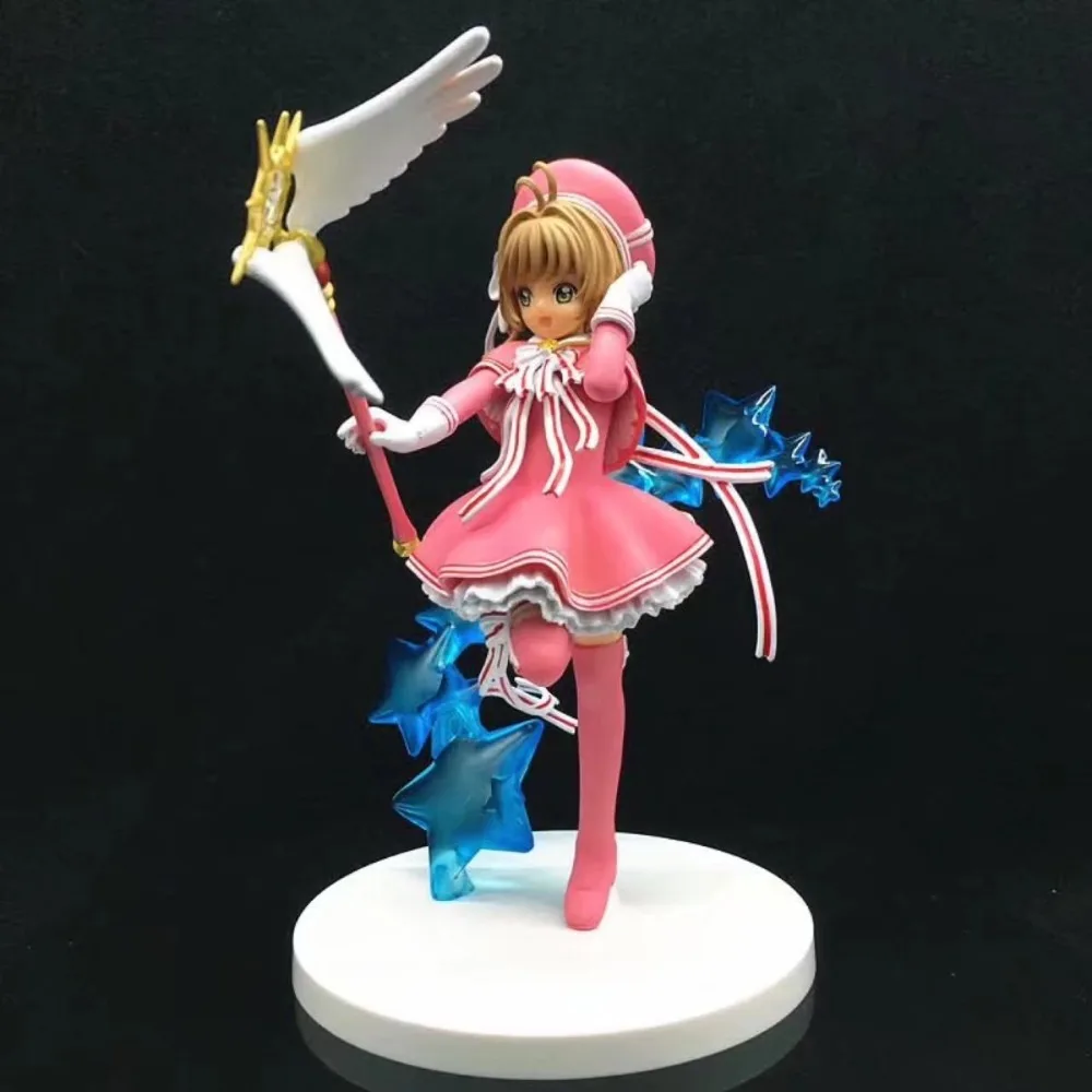Аниме карточка Captor Sakura Kinomoto прозрачная ПВХ Фигурки Модель Детские игрушки кукла