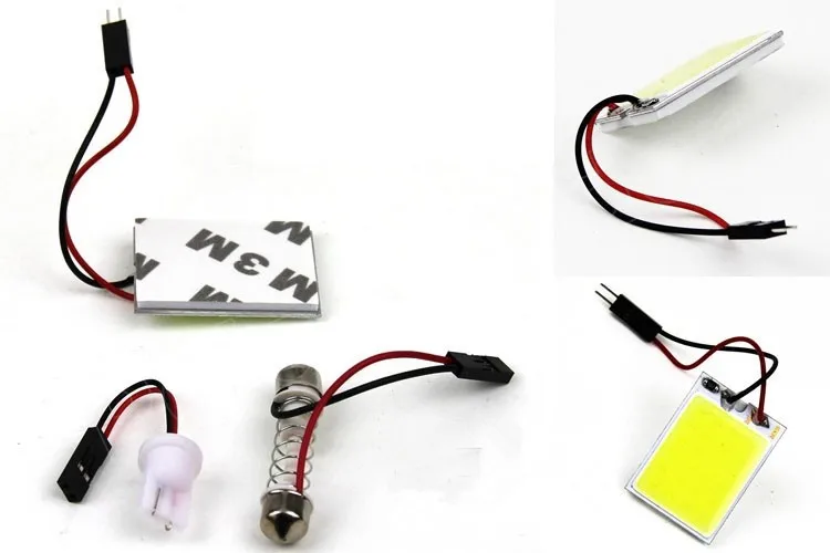 Новое поступление белый 3W 10 piecies 3W COB Чип светодиодный 18 SMD светильник для салона автомобиля T10 гирлянда купольный адаптер 12V Панель