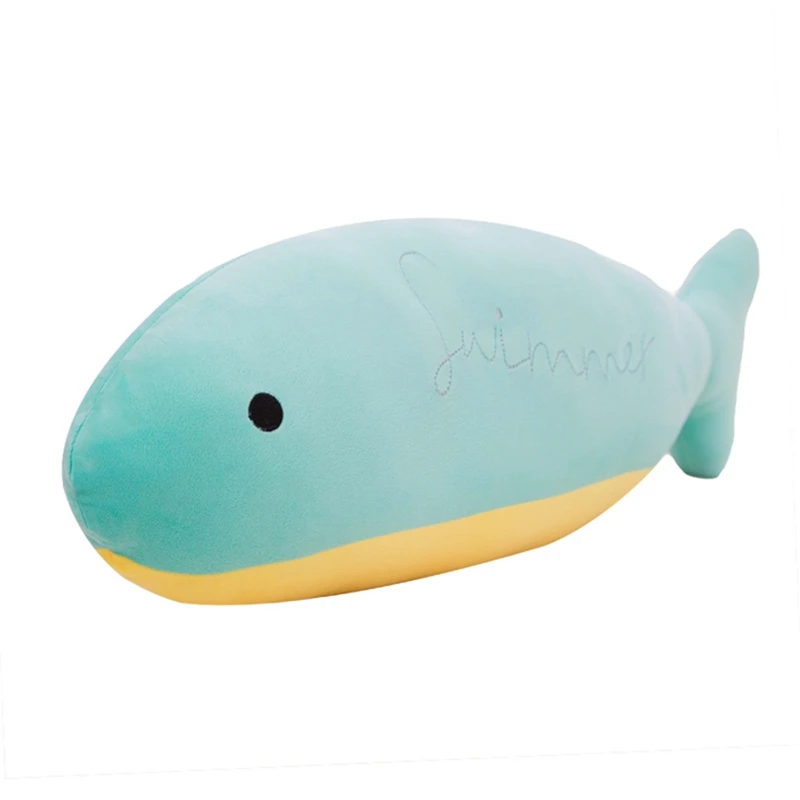 

Dorimytrader Cuddly Soft Animal Fish Stuffed Pillow Doll Big Cartoon Fish Doll for Kids Adults Gift 110cm 90cm 70cm