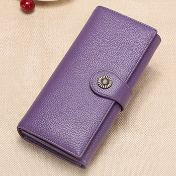 Purple SENDEFN, новинка, спилок, распродажа, женский клатч, кожаный кошелек, Женский Длинный кошелек, Женский кошелек на молнии, ремень, сумка для денег, кошелек, 5209-55 - Цвет: Purple