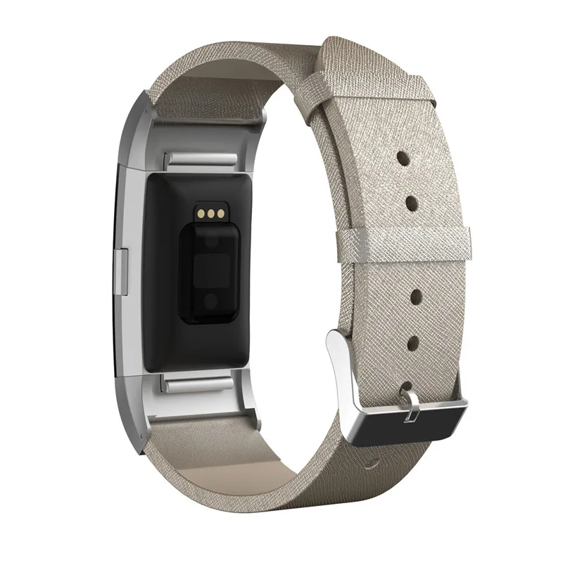 gold Замените мужские Т-полосы для FitBit Charge 2 классический браслет из натуральной кожи фитнес-браслет для женщин мужчин маленький большой - Цвет: gold