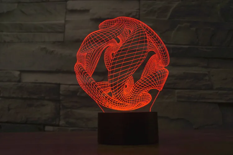 Новинка 2017 3D Детский ночной Рождественский свет Новая красочная 3d лампа