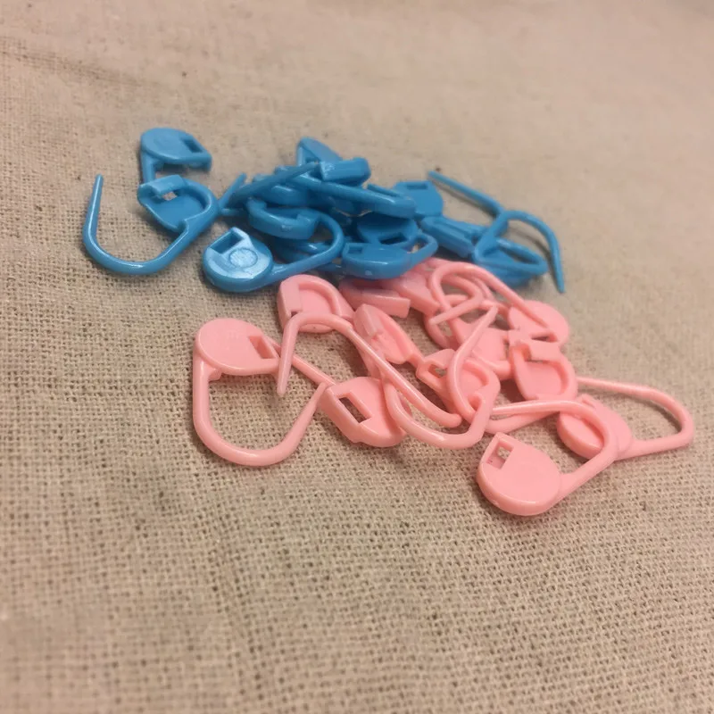 100 шт красочные пластиковые иглы вязание кроше Блокировка Стежка Держатели