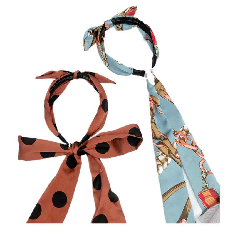 Классическая красивая цепочка из стальной проволоки обруч для волос с заячьими