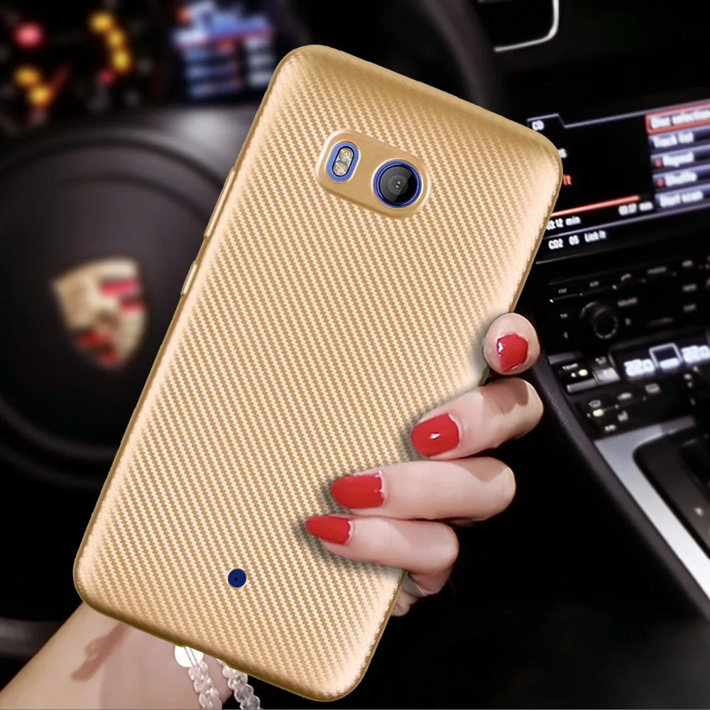 Чехол для HTC U11 новейшая Экологичная мягкая задняя крышка из углеродного волокна u