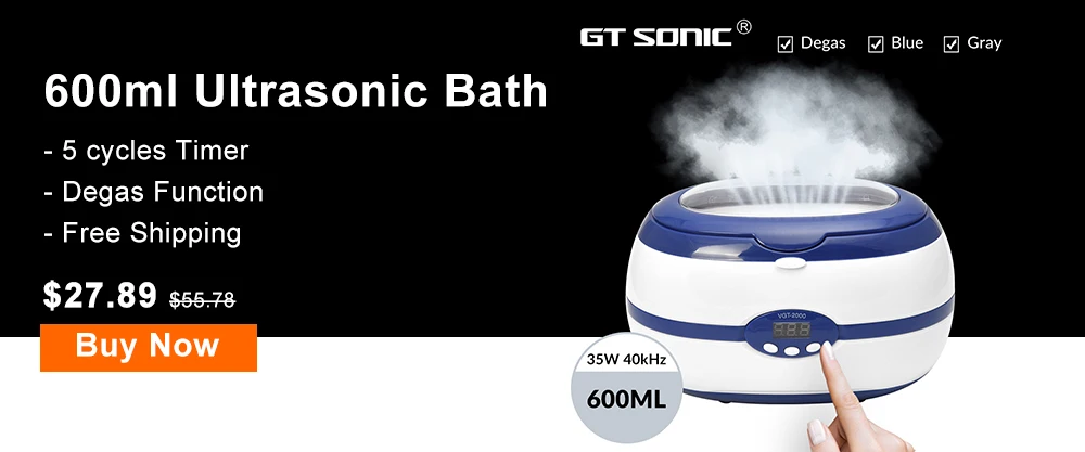 GTSONIC 450 мл ультра Соник Очиститель таймер для ванны ювелирные изделия кисти очки Маникюр камни резаки Стоматологическая бритва части ультразвук