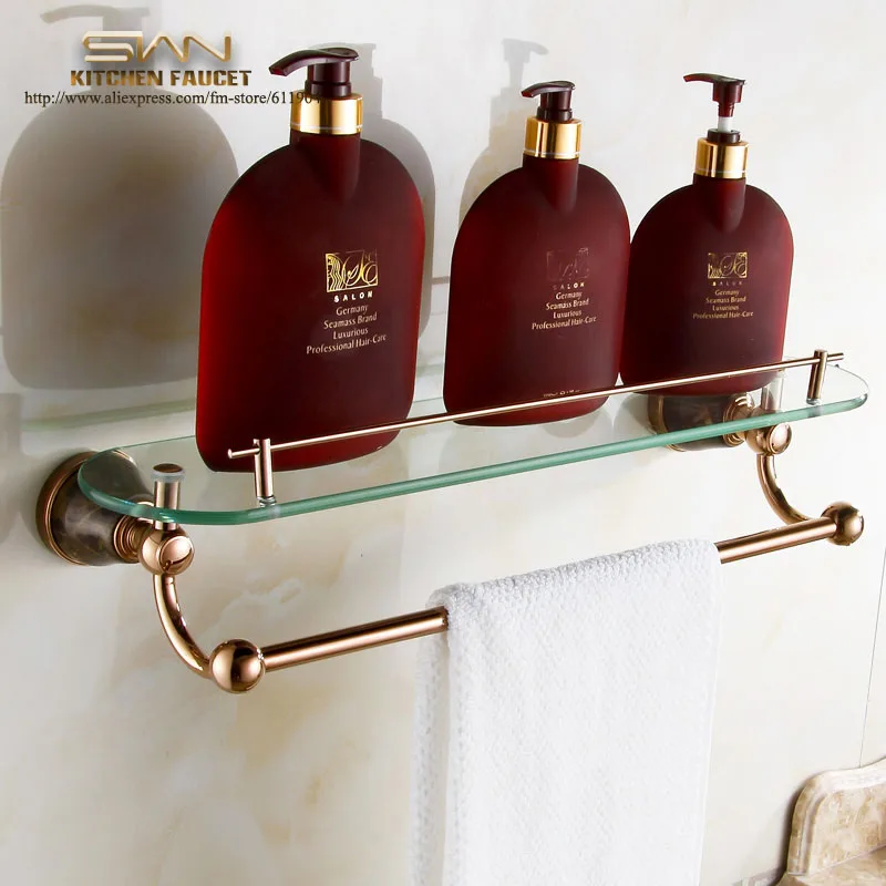 Роза Ванная комната полка с Полотенца барная стойка 3962002 | Обустройство дома