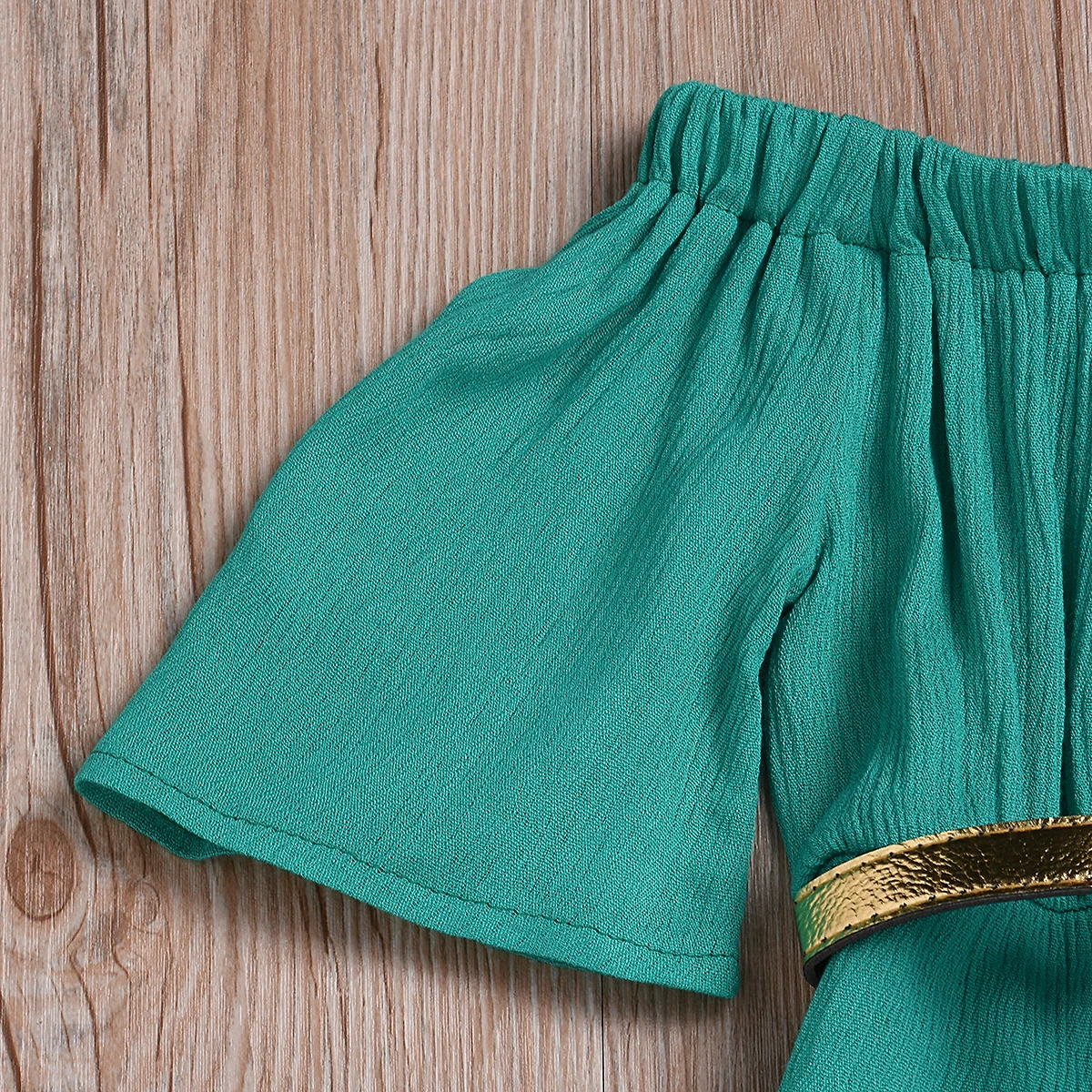 Летняя модная одежда для маленьких девочек повседневный свободный зеленый