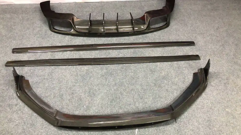 Новейший комплект кузова из 971 углеродного волокна (передняя губа + боковые юбки