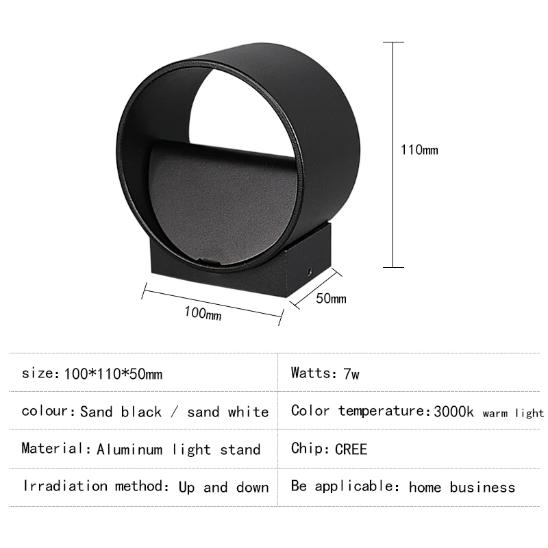 PULUOTI Surface Mounted Circular Aluminum Indoor LED Wall Lamp | Освещение
