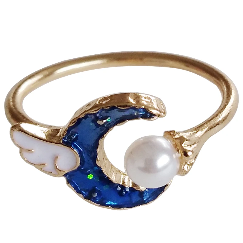 Timlee R002 Бесплатная доставка Новые милые лунное крыло со звездой имитация жемчуга