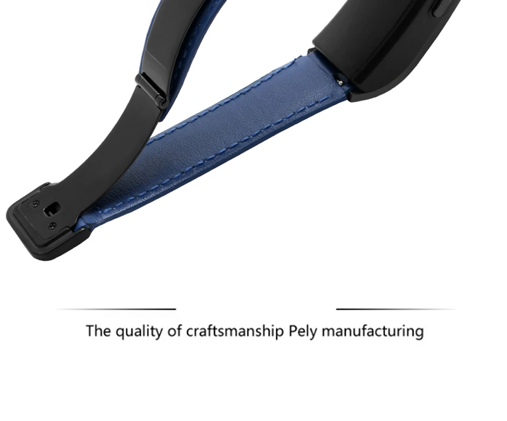 Soft calf leather strap striped watch band for HUAWEI B5 smart Bracelet replacement wrist strap