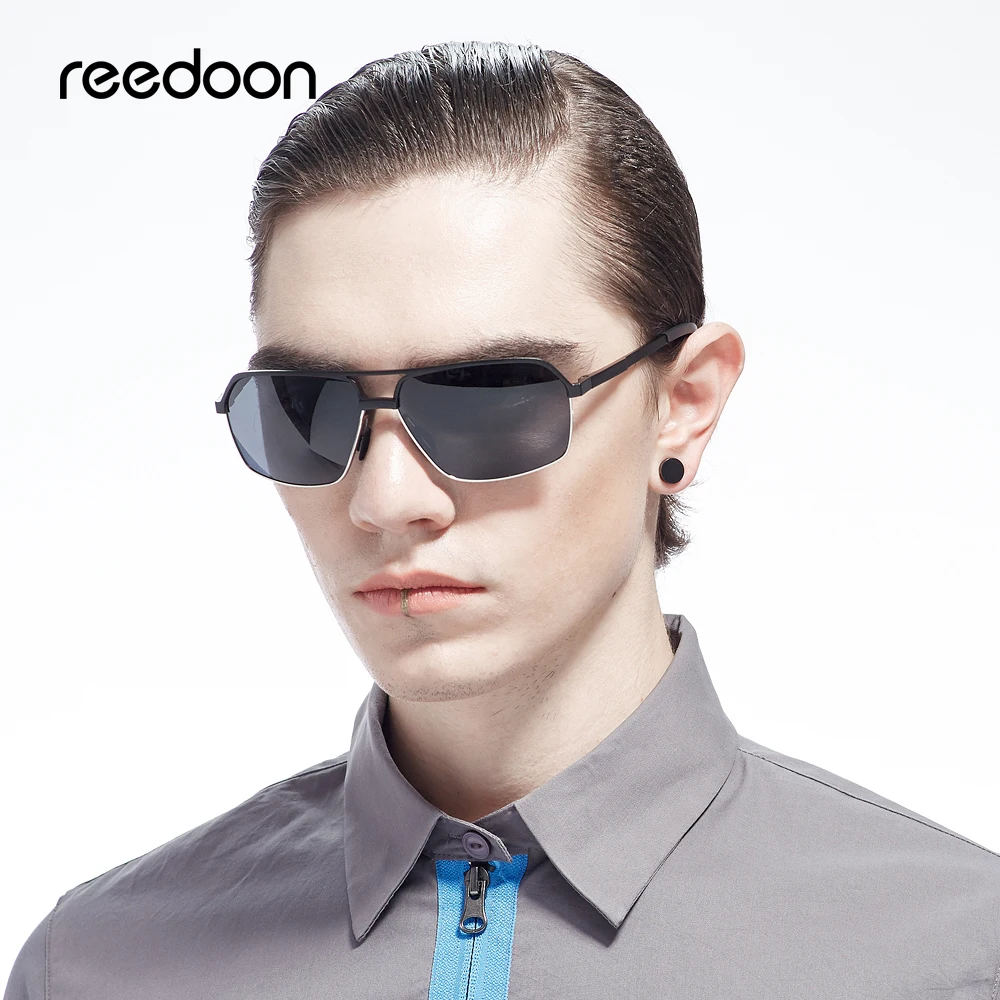 Мужские солнцезащитные очки Reedoon поляризационные HD UV400 в алюминиево магниевой