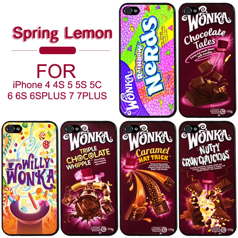Горячая Стиль с изображением шоколада wonka посылка Крышка черный жесткий футляр