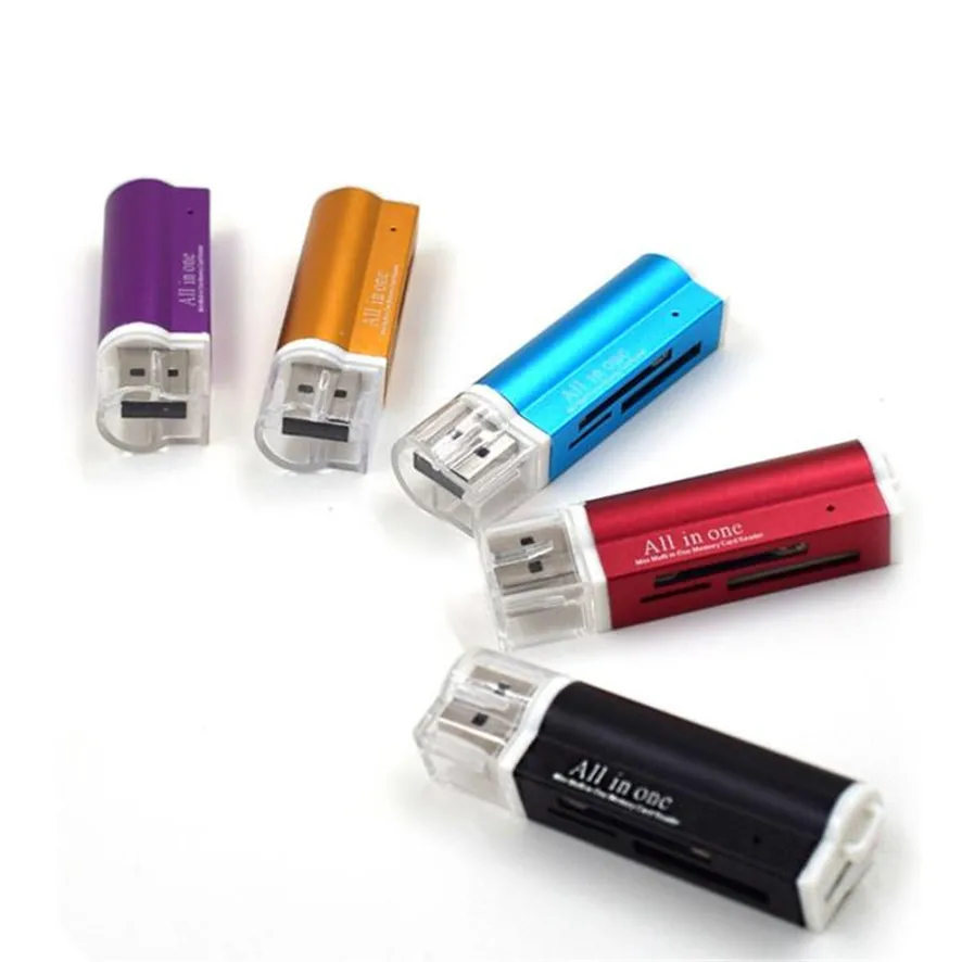 Лучшая цена для Micro SD SDHC TF M2 MMC MS PRO DUO все в 1 USB 2 0 мульти считыватель карт памяти |