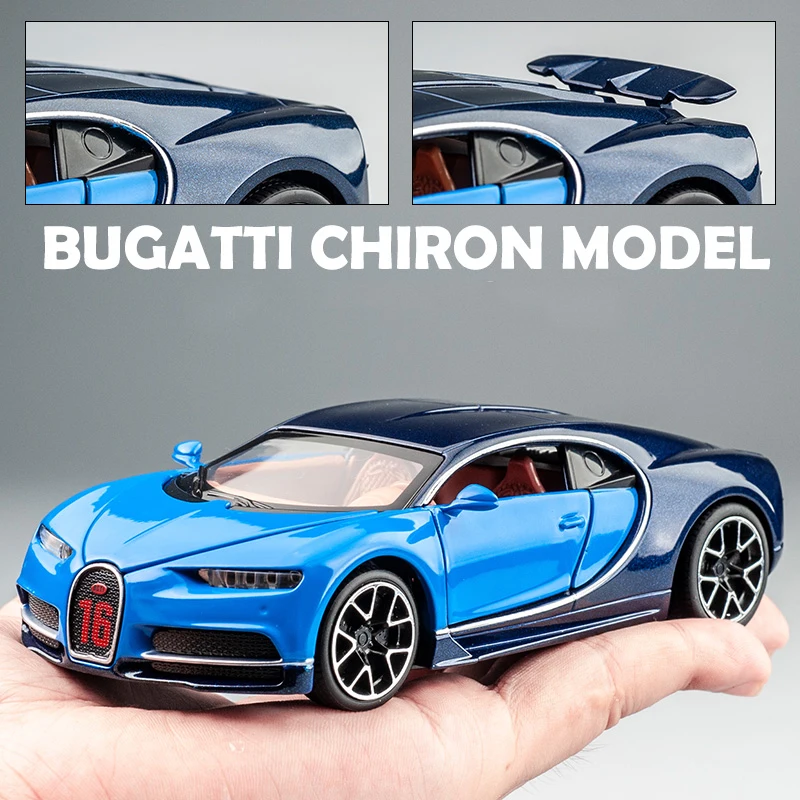 KIDAMI игрушечный автомобиль из 1:32 сплава Bugatti Chiron звуковой светильник коллекция