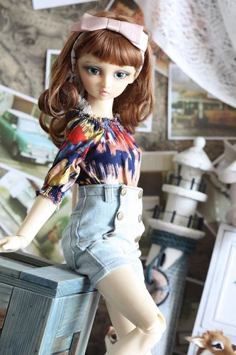 1/4 1/3 BJD SD кукла женское платье костюмы современный ветер с высокой талией джинсовые шорты-dd sd16 sd10 msd