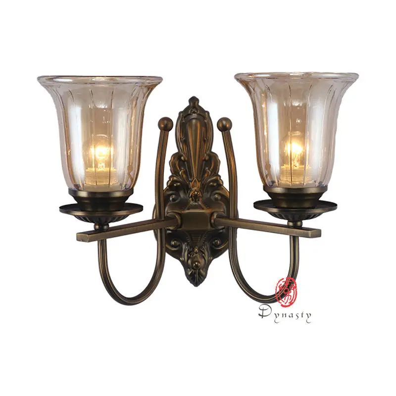 Антикварная люстра династии в американском стиле винтажная латунная медная