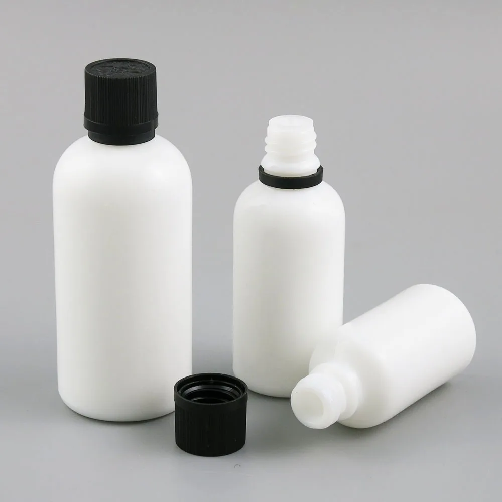Портативная белая Нефритовая бутылка для эфирных масел с черной крышкой 10x30 мл 50