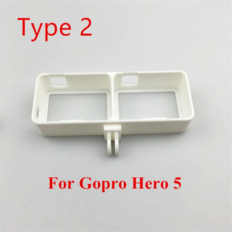 Type 2 Sunnylife для Gopro Hero 5 2в1 двойная камера рамка держатель для съемок двойной порт бинокулярный корпус двойной кронштейн 3D принт - Цвет: Type 2