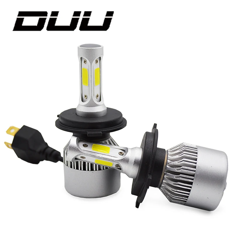DUU 2 шт. светодиодный светильник H7 H4 H11 H1 H3 H13 9005 9006 9007 головной фонарь S2 фара