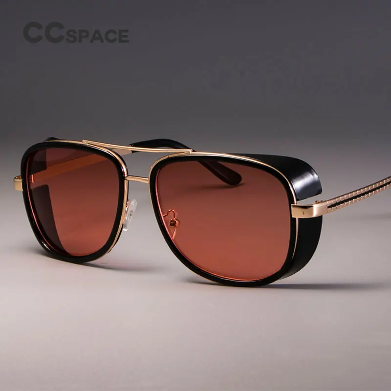 CCSPACE Железный человек 3 Matsuda TONY Steampunk Солнцезащитные очки для мужчин зеркальные