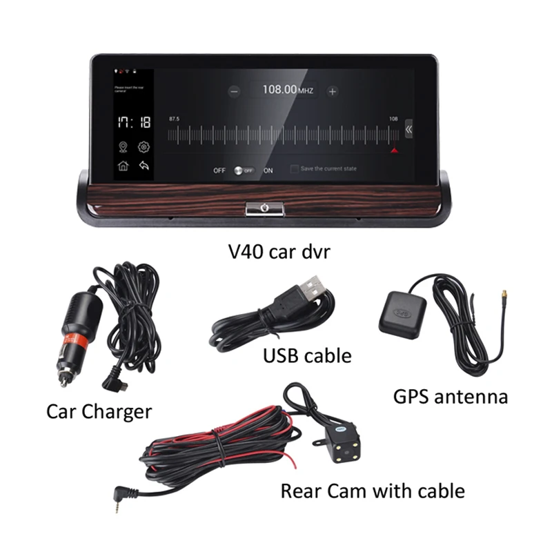 Новые 3g видеорегистратор dvr заднего вида Android 5.0 GPS bluetooth fm WI-FI Двойной объектив