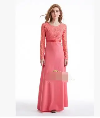 1 шт./лот женское модное кружевное мусульманское платье лоскутное длинное для