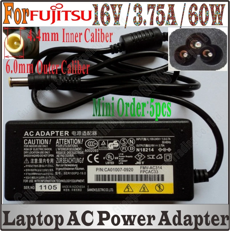 USB-адаптер для ноутбука fujitsu LifeBook 50 шт. 16 В 3 75 А | Компьютеры и офис