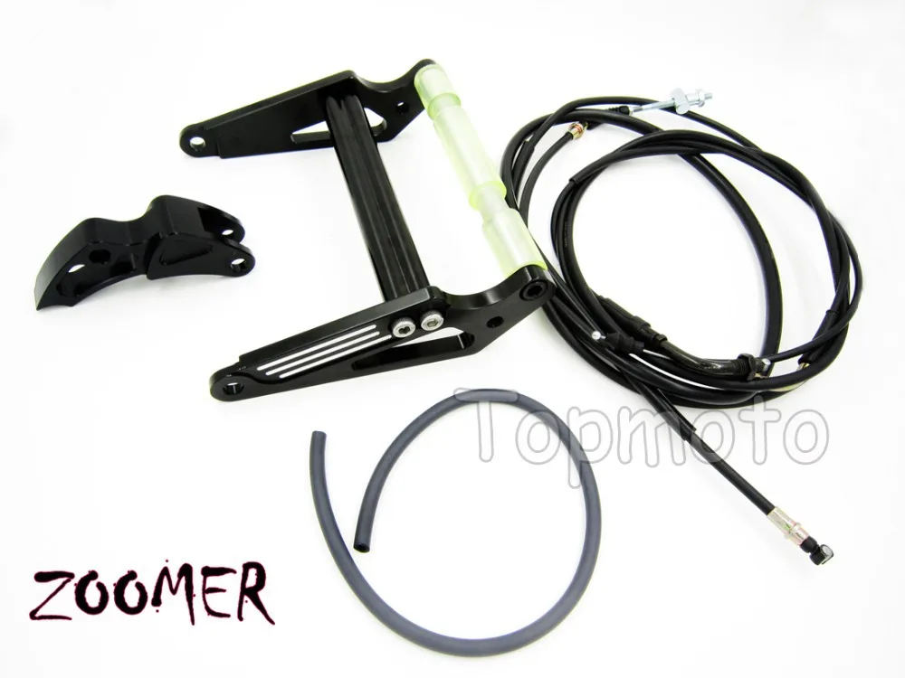 Черный комплект удлинителя рамы двигателя с черной ручкой подходит для Zoomer Ruckus FI