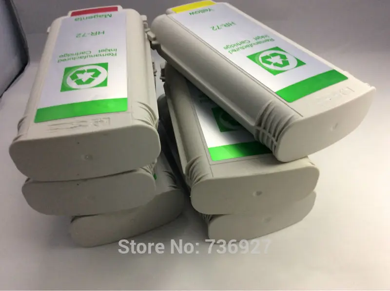 6PK совместимый чернильный картридж для hp 72 Заправляемый C9403A C9370A Designjet T1100 T1120 T1200